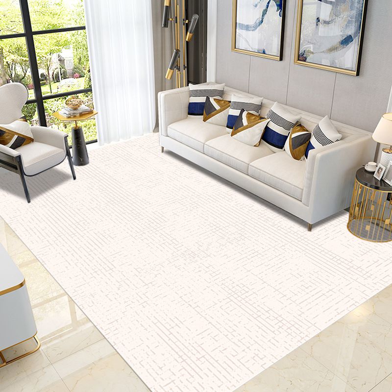 Beige Modern Rug Polyester Line Indoor Rug Tear Resistant Rug for Home Decor