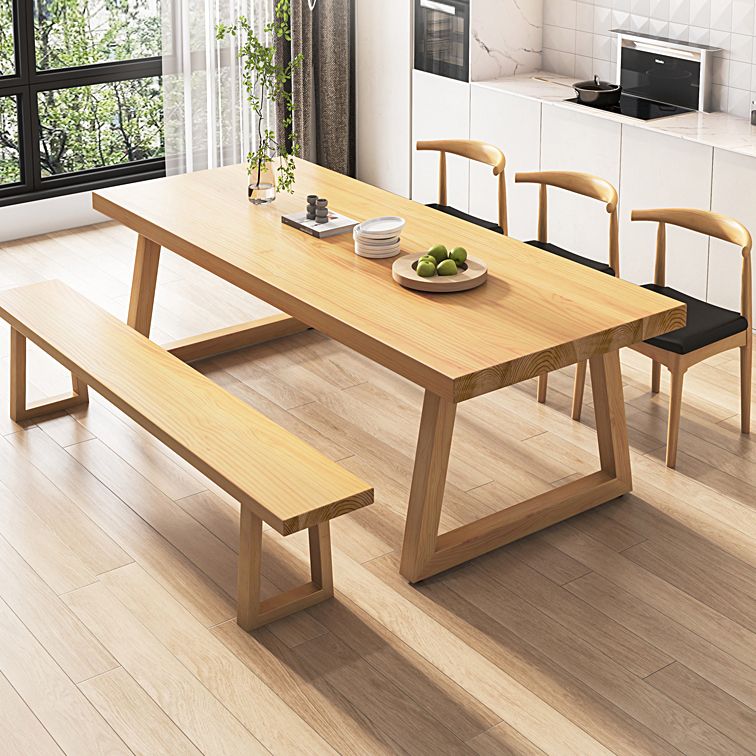 Modern Solid Wood Rectangular Dining Table for Dining Room and Dining Bar