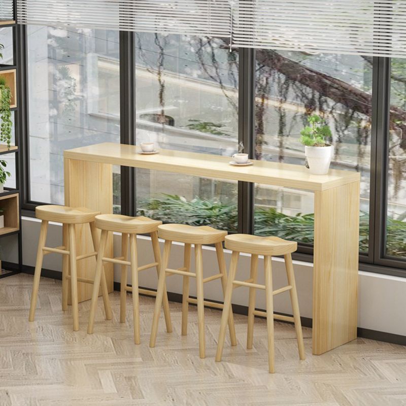 1/2/5/9 Pieces Bar Stool and Table Set Solid Wood Pub Dining Set