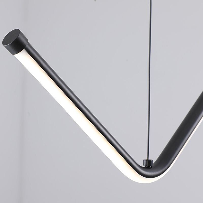 2 Light Linear Island Lights Contemporary Metal Island Lighting Ideas