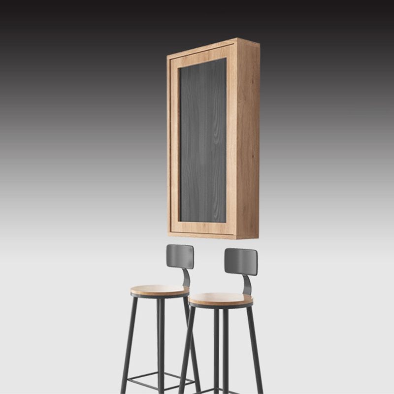 Folding Bar Pub Table Set 1/2/3 Pcs Modern Wood Bar Table and Mateal Frame Stools