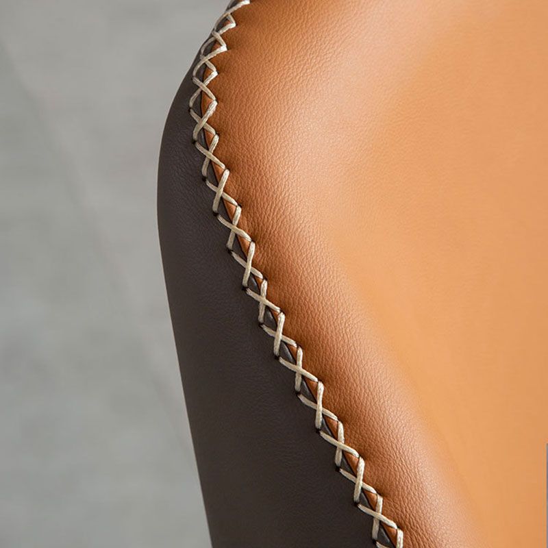 Industrial Design Armless Wingback Side Chair Faux Leather Side Chair
