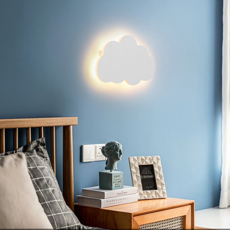 Stile per bambini unica sfumatura sfondata in metallo 1 illuminazione montata a parete