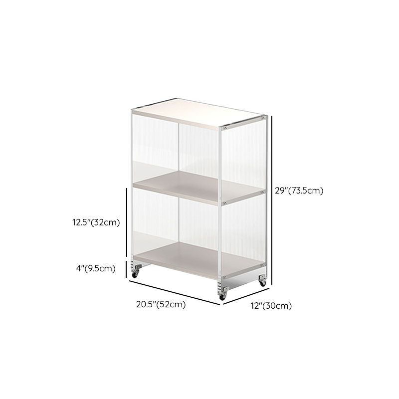 Closed Back Vertical Bookshelf Modern Style Acrylic Bookcase for Office