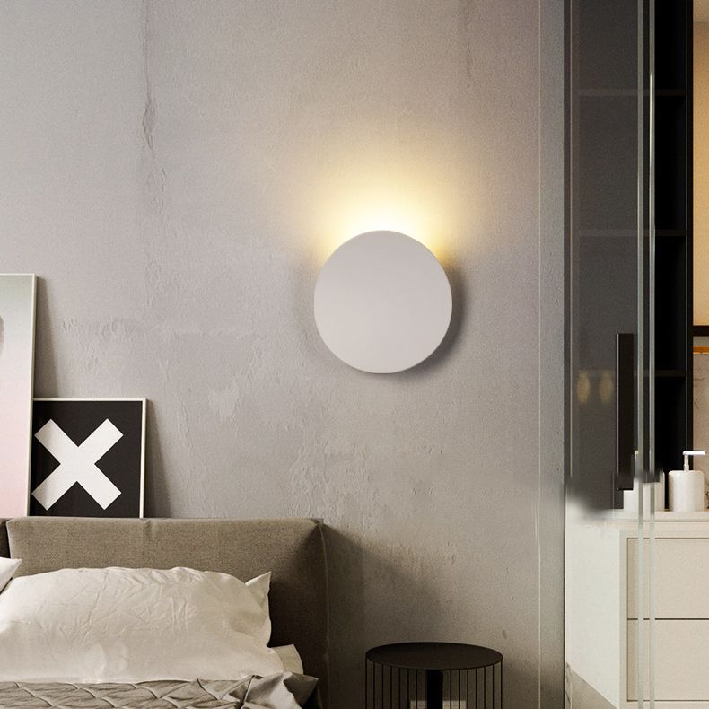 Moderner Kreis LED -Wandlampe Metall 1 Licht Wandbeleuchtung