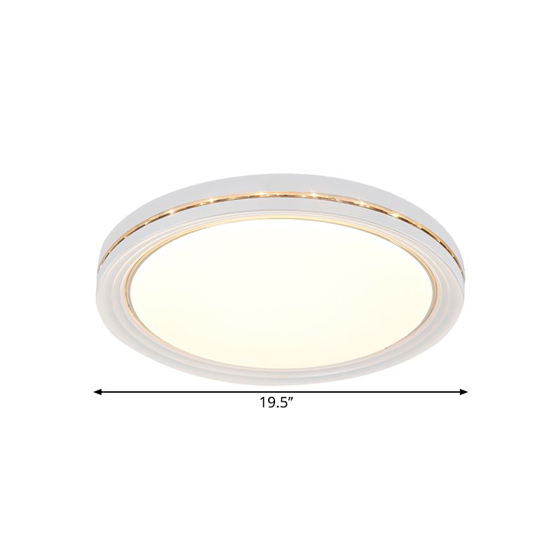 Illuminazione del montaggio a incasso bianco minimalista del soffitto dell'apparecchio acrilico rotondo LED per il salone