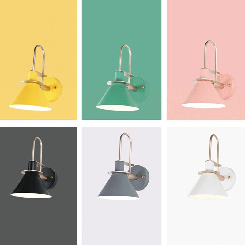 6 couilles lampe à paroi macaron en option unique Bulbe de style nordique Nordic Cone Light pour le couloir de la chambre à coucher