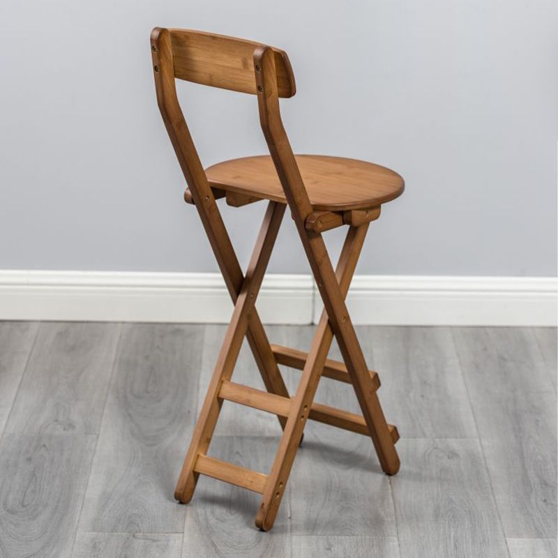 Indoor Simple Armless Wood Barstool Folding Single Counter Stool