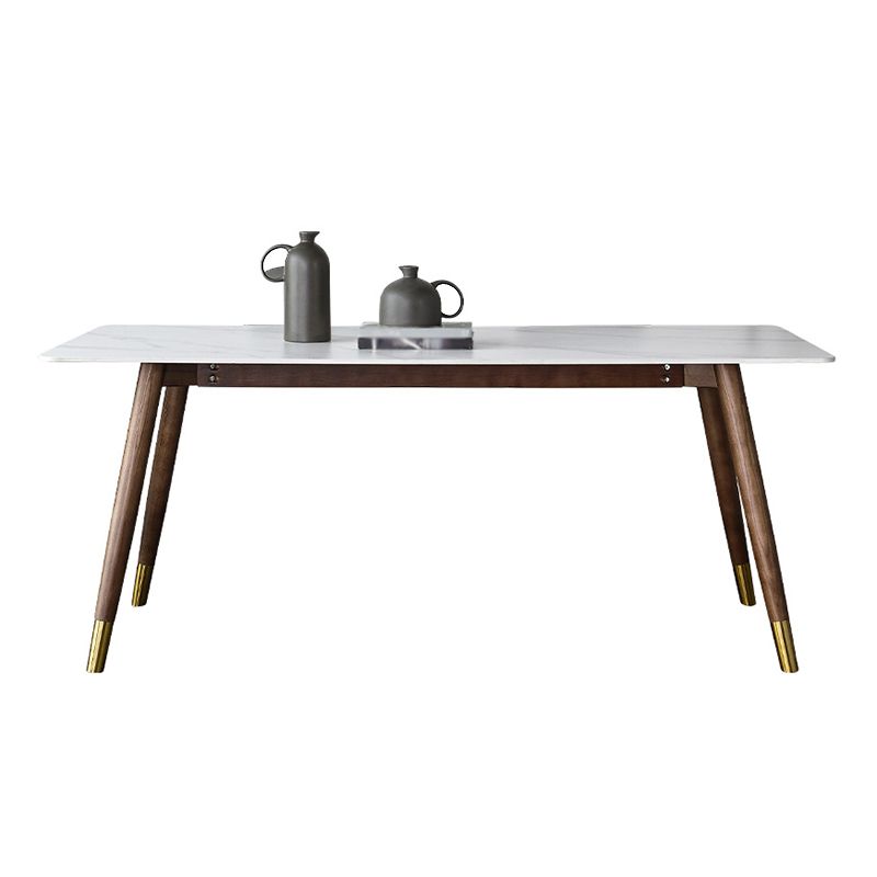 Medieval Modern Rectangle Dining Table Sintered Stone Table with 4 Legs for Restaurant