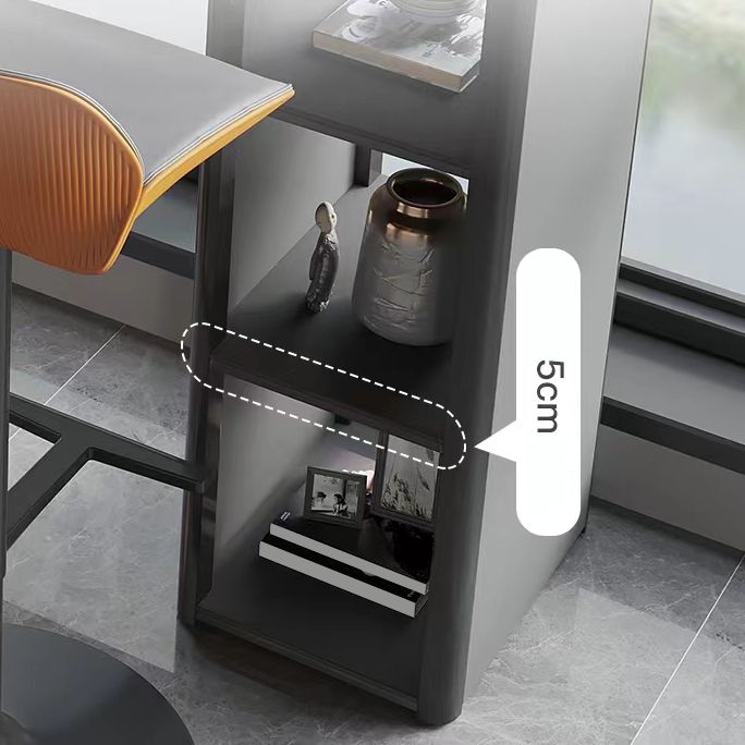 Metal and Slate Rectangular Table, Gorgeous Style Home Minimalist Balcony Bar Table