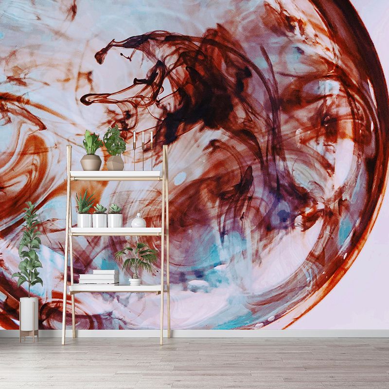 Ink Abstract Wall Mural Mildew Resistant Wallpaper for Home Decor