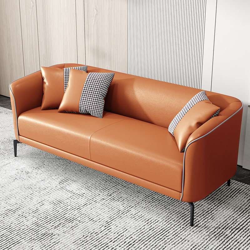 Scandinavian Tight Back Sofa Tuxedo Arm Couch for Living Room