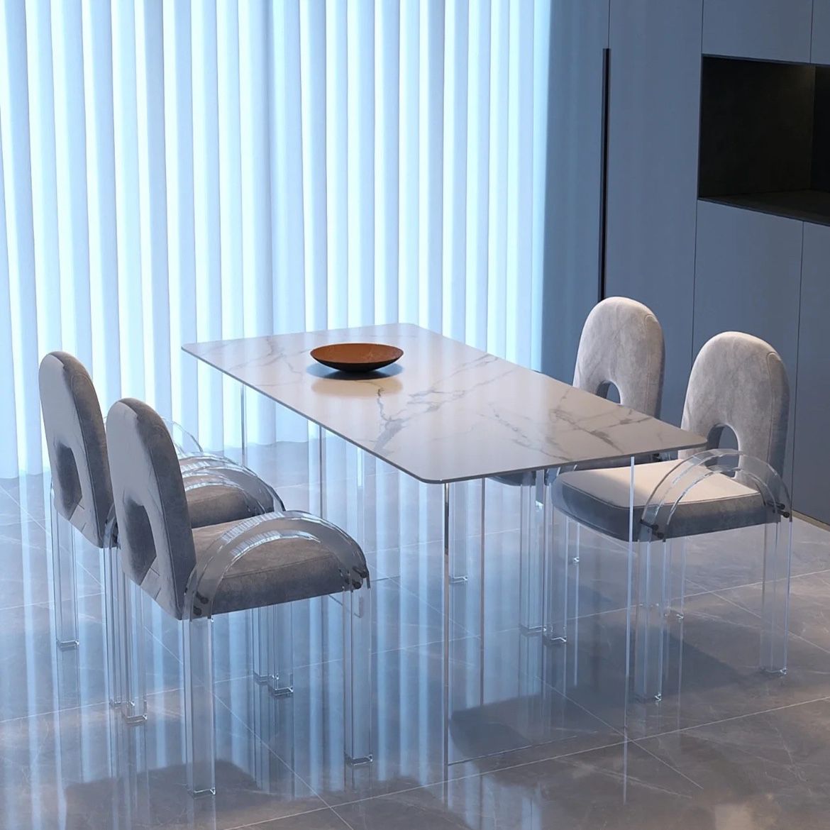 Modern Dining Set 1/5 Pieces Rectangle Stone Dining Table for Dining Room Kitchen