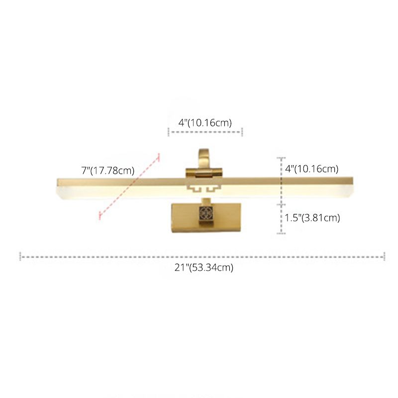 Light Extravagant Style Linear Vanity Lighting Fixtures Copper Vanity Sconce