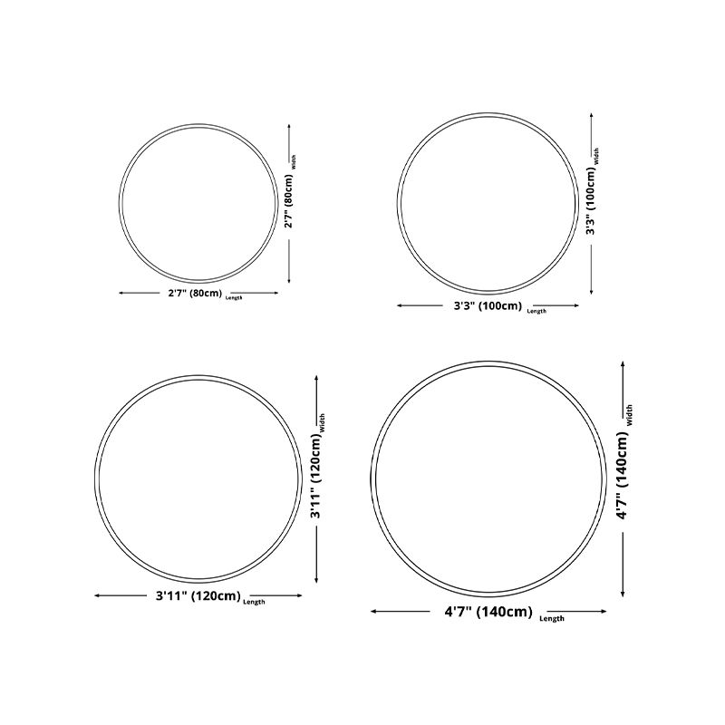 Round Polyester Carpet Trendy Houndstooth Pattern Rug Stain Resistant Area Rug for Living Room