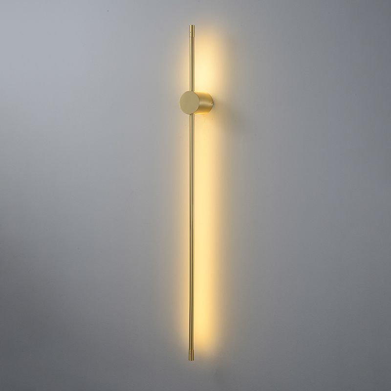 Sitting Room Modernist Wall Sconce Gold Linear LED Simple Wall Mounted Light