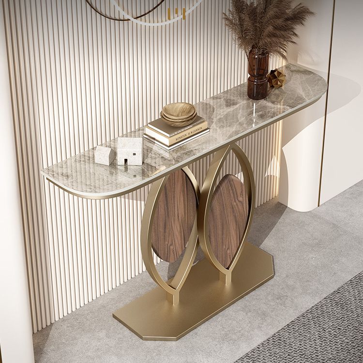 11.8" W Slate Console Table Scratch Resistant Glam End Table
