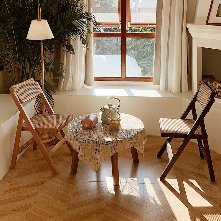 Ensemble de chaises en bois d'hévéa de style moderne, chaise de salle à manger simple avec dossier ouvert et cuisine