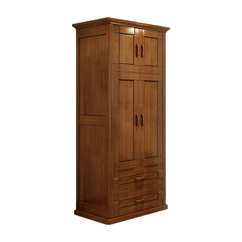 Rubberwood Traditional Storage Cabinet Matte Finish Cabinet for Bedroom