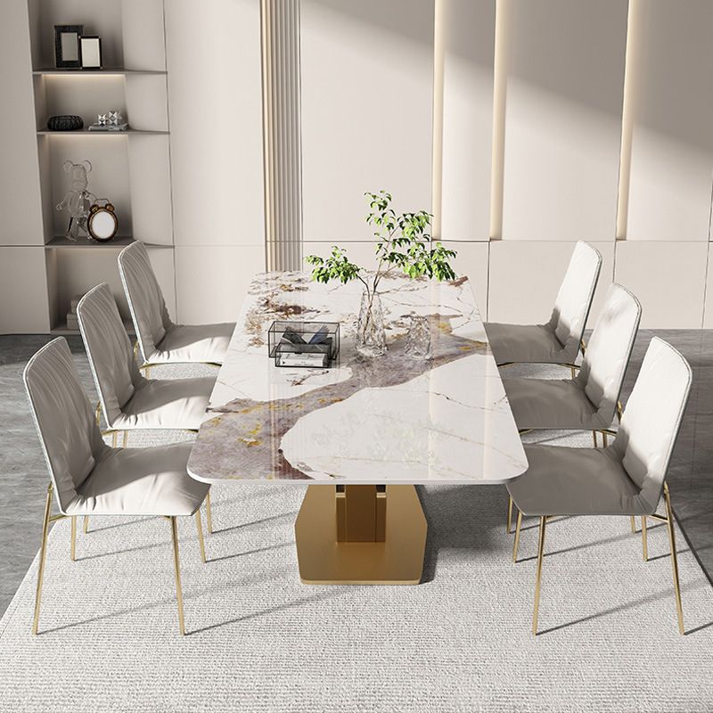 Designer Style 1/4/5/7/9 Pieces Rectangle Dining Set Sintered Stone Top Dinette Table Set