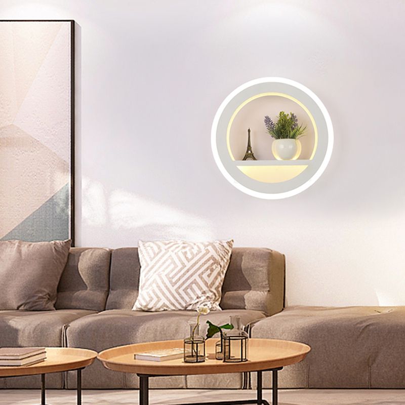 Modern Red Red Red Round Househole Splockure Luz de pared simple para sala de estar de dormitorio