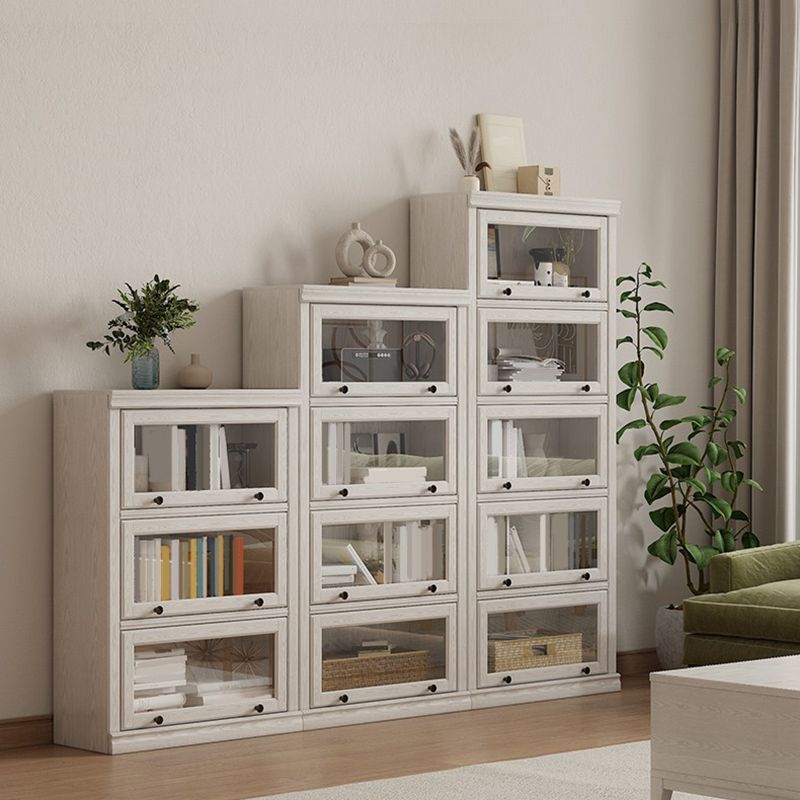 Modern Closed Back Standard Bookshelf Wooden Bookcase for Study Room