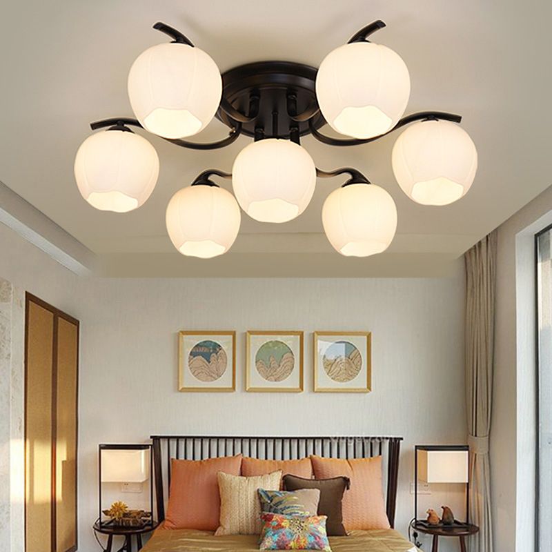Sputnik Semi Flush Mount Minimalist Glass Semi Flush Light Fixtures