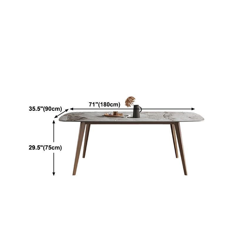 Glam 1/2/5/7 Pieces Dinette Set with Grey Sintered Stone Top Rectangle Dining Table Set
