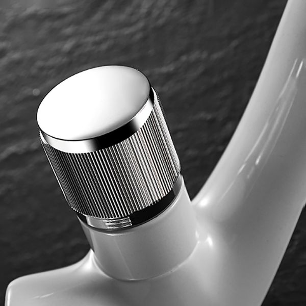 Modern Faucet Bathroom Knob Handle Single Hole Waterfall Spout Faucet