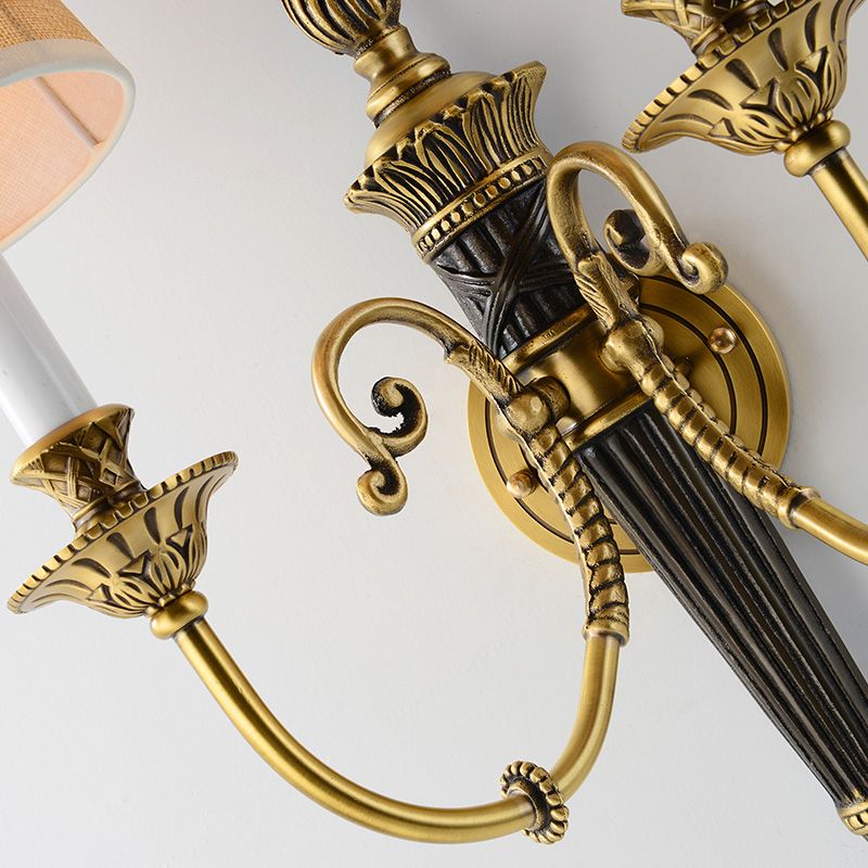 Metal Cone Shape Wall Sconce Modern Style 2 Lights Wall Light Sconce