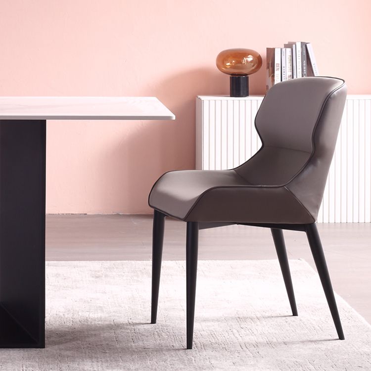 Moderne indoor-outdoor eetkamer fauteuils gestoffeerde linnen stof dineren metalen stoel