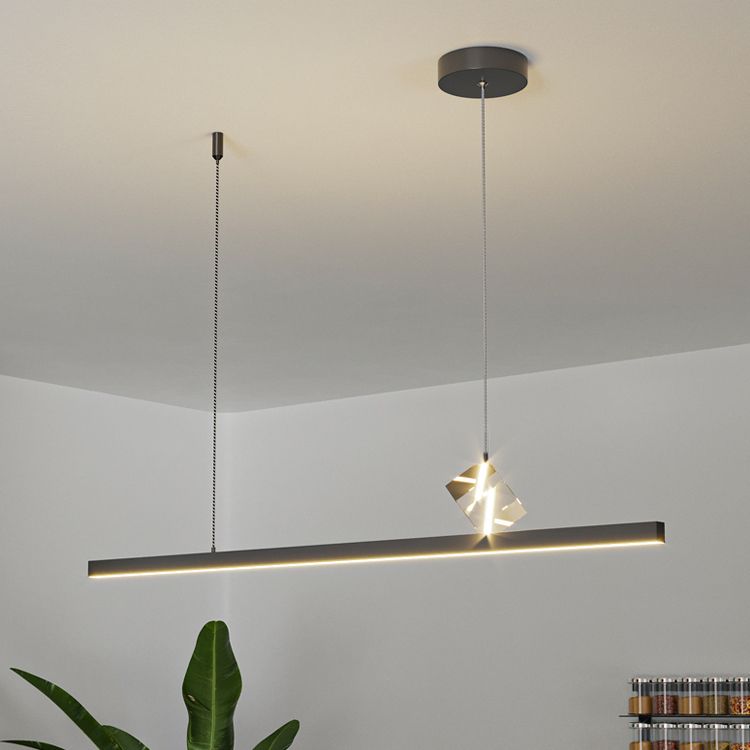 Lineaire hanglampverlichting Moderne metaal 2 Light Island Hanglampen
