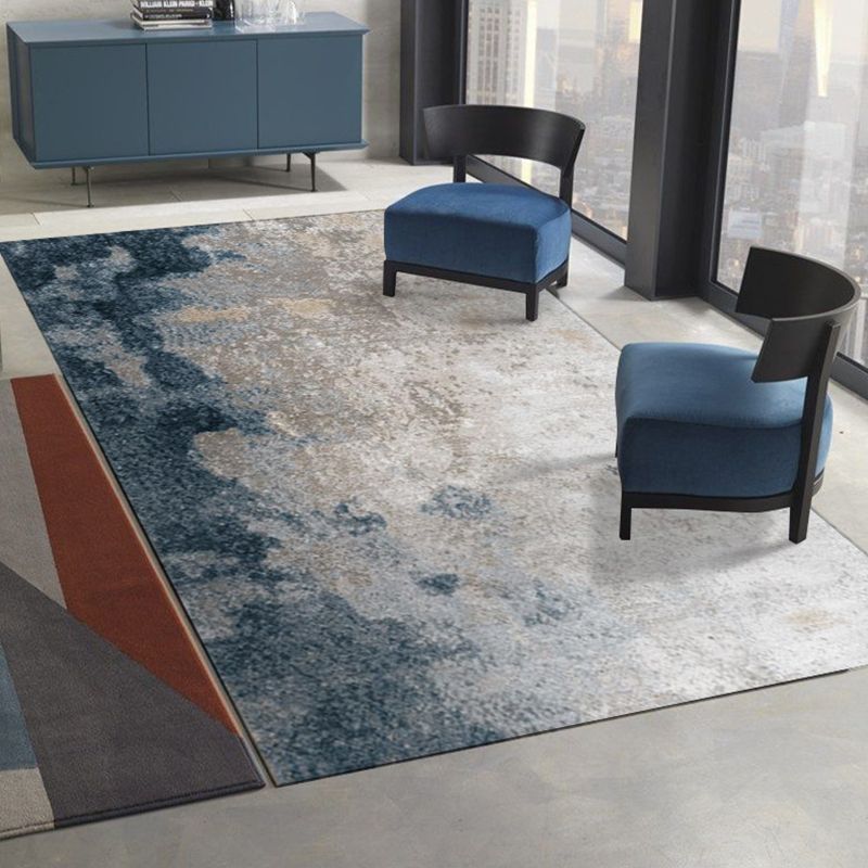 Moderner Aquarelldruckgedruckte Teppich Polyester Teppich Teppichfest -Resistent Innenteppich für die Heimdekoration