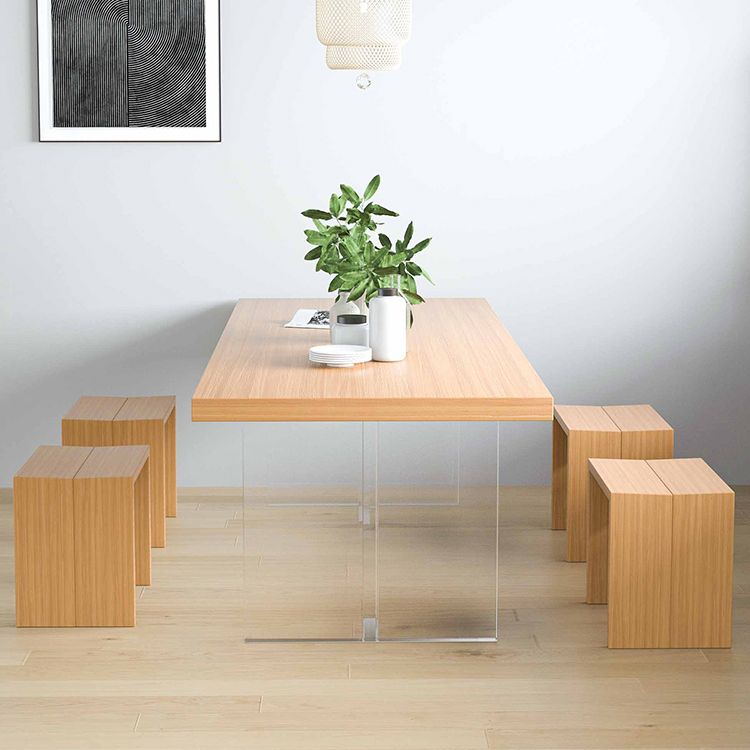 1/5 Pieces Dining Set Modern Sintered Stone Dining Table Set for Kitchen