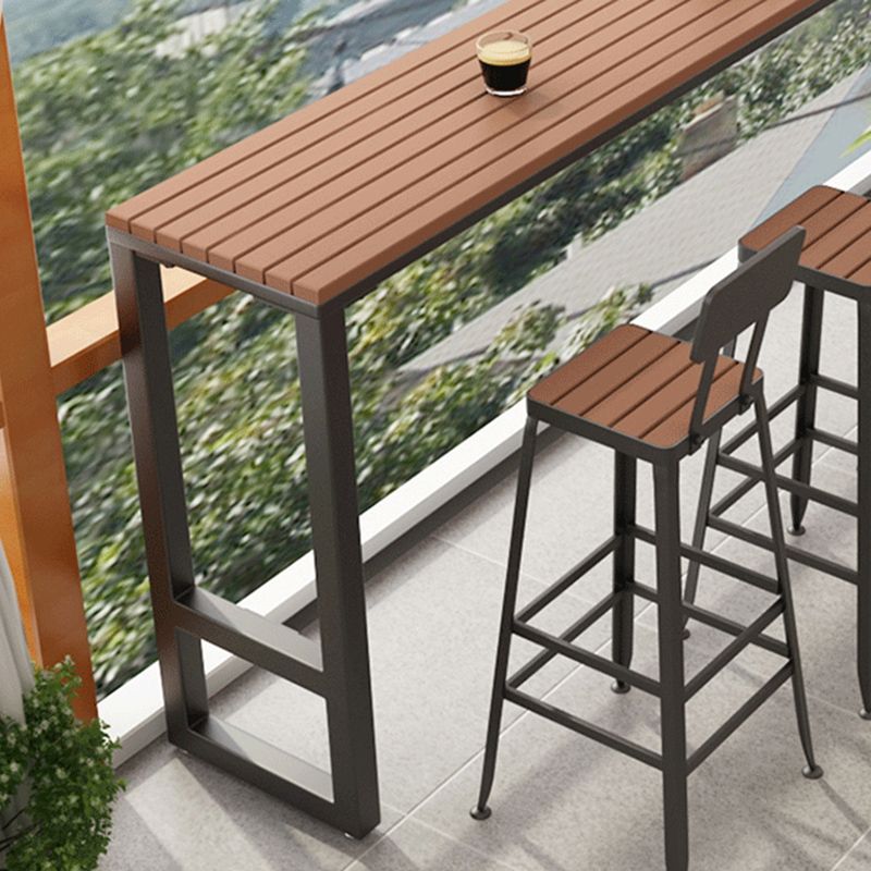 Industrial Artificial Wood Bar Table Set 1/2/5 Pieces Counter Table Set for Outdoor