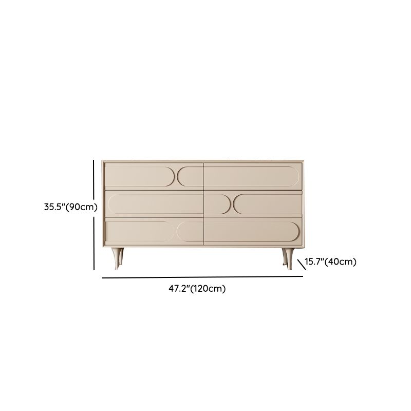 Modernism Horizontal Double Dresser Dresser with Drawers Storage for Bedroom