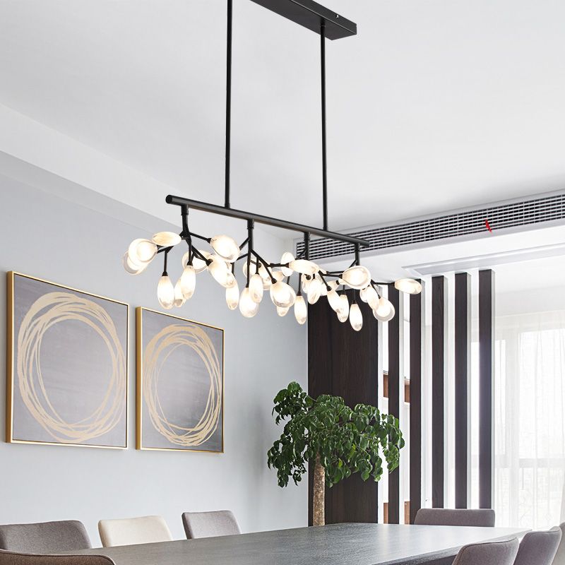 Glowworm Island Lighting Fixture Simplicity Acrylic 36 Bulbs Dining Room Ceiling Light