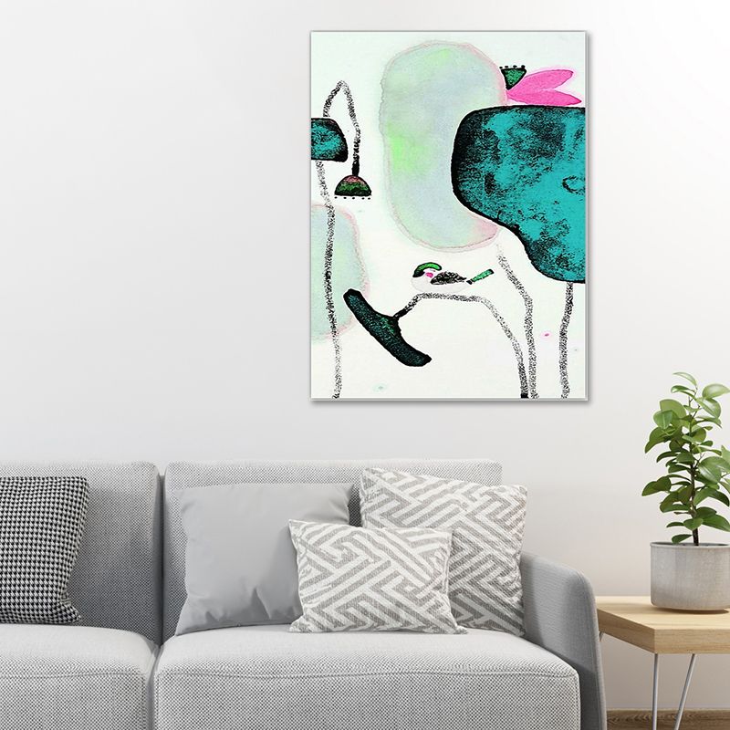 Peinture de Lotus chinois, toile d'art, fleur de couleur vive, décoration murale pour intérieur de maison