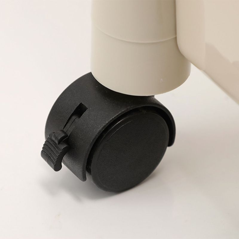 Contemporary Plastic Bookshelf White Standard Shelf Bookcase for Study Room