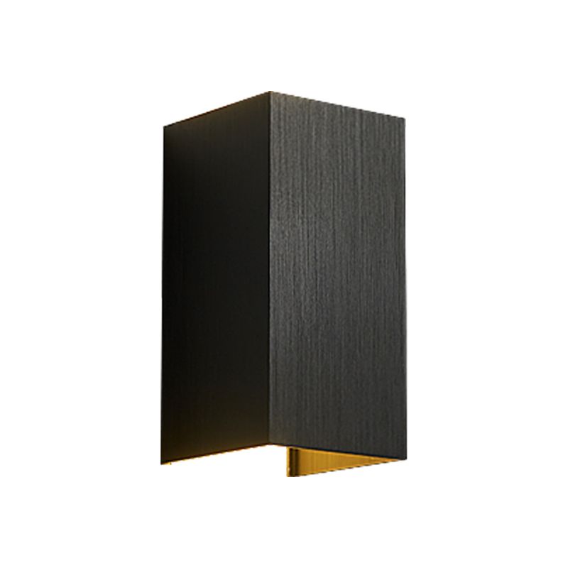 Cuboid Up and Down LED Wall Sconce Contemporary Metal Gold/Coffee/Grey Sconce Light Fixture for Bedroom