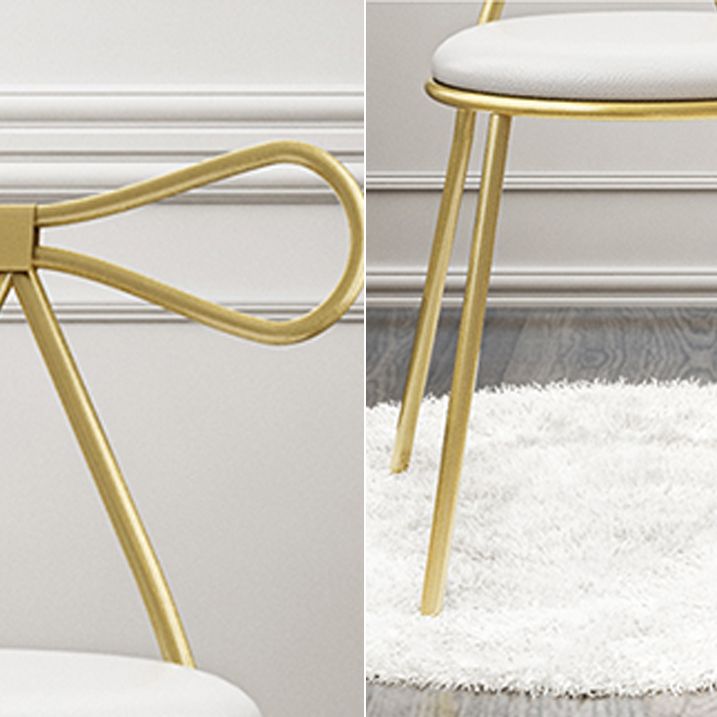 Faux Leather Side Chair Nordic Design Open Back Dining Side Chair