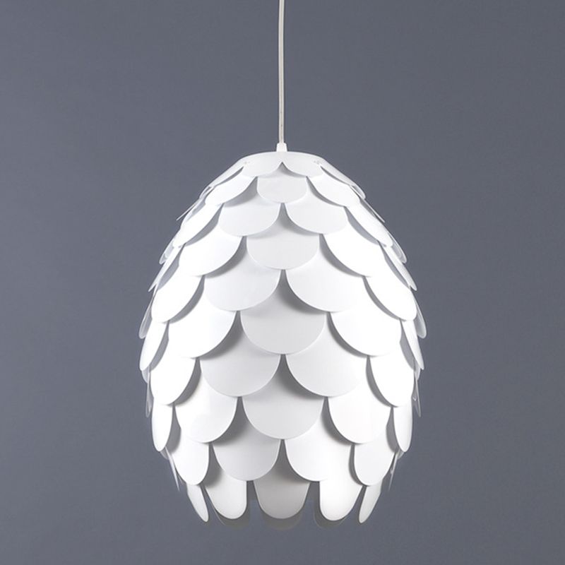 Lámpara de suspensión de techo de piña estilo acrílico blanco acrívico accesorio de luz colgante