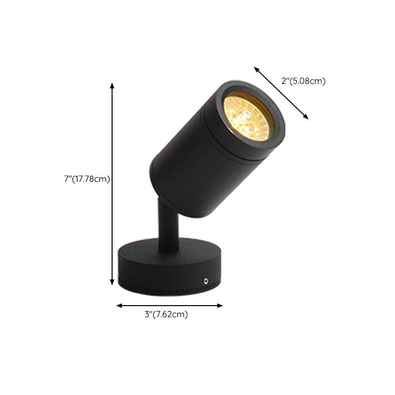 Adjustable 1 - Light Wall Mount Light Modern Wall Reading Spotlight in Dark Black