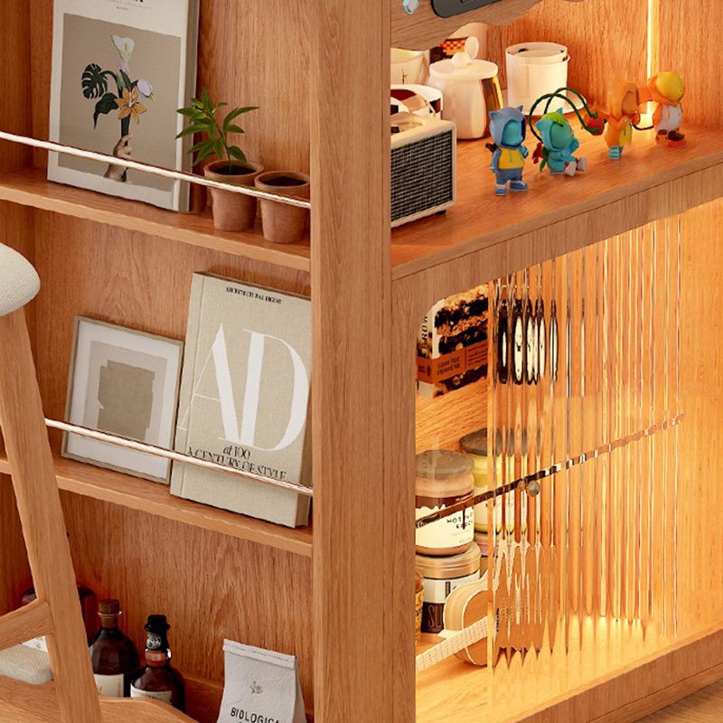 1/2/3 Pieces Bar Stool and Table Set Full Natural Contemporary