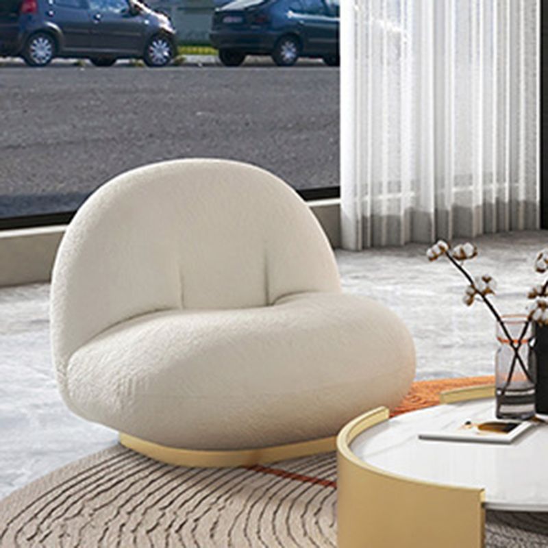 Contemporary Curved Sofa with Tight Back Standard Armless Sofa for Living Room