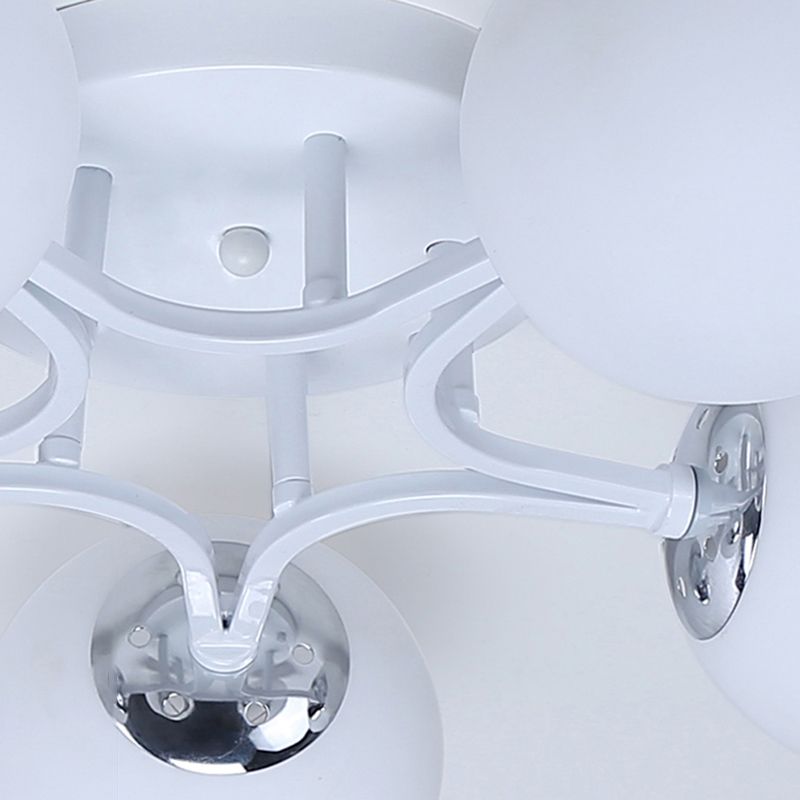 Glass Ball Shape Flush Ceiling Light Modern Multi Lights Flush Light Fixtures
