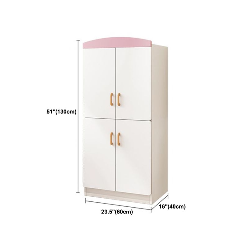 Contemporary Style Wooden Wardrobe White Colour Wardrobe Closet for Home
