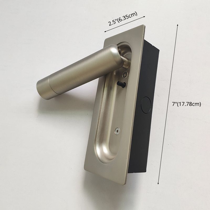 Minimalism Embedded LED Wall Light Modern Style Metal Bedside Reading Lamp for Bedroom