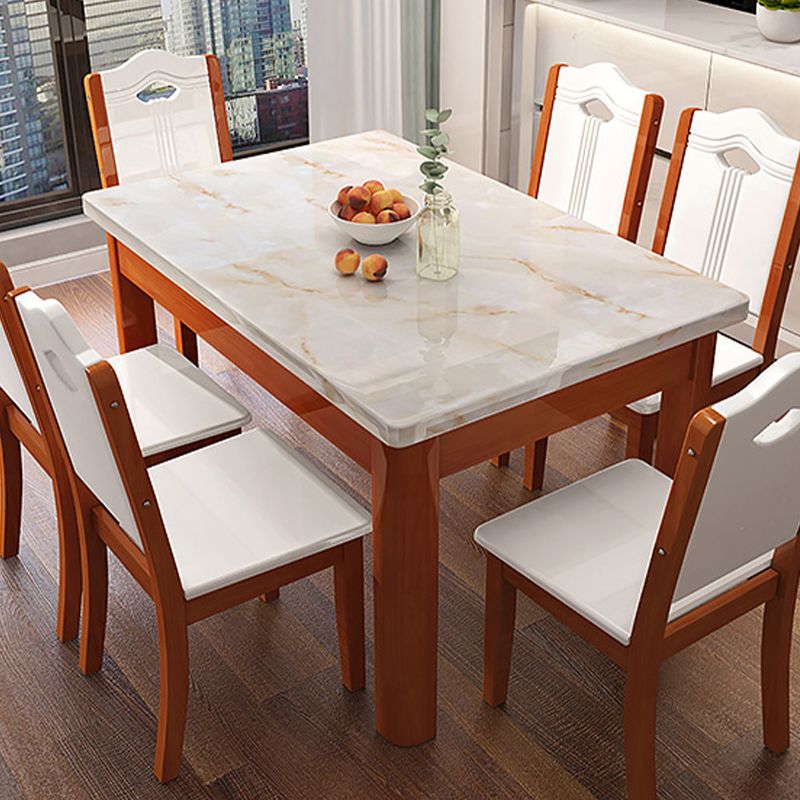 Rectangle Dining Room Table Solid Wood Base Dining Room Dinner Kitchen Table