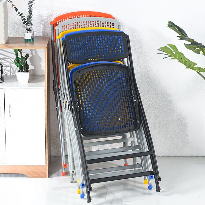 Plastic Modern Office Chair Armless Upholstered Conference Chair